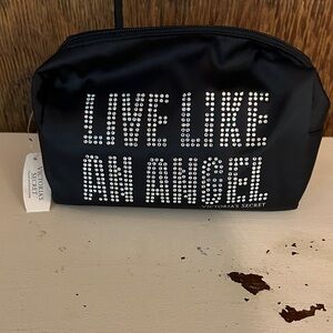 Victoria's Secret Black Pouch with Rhinestone Design